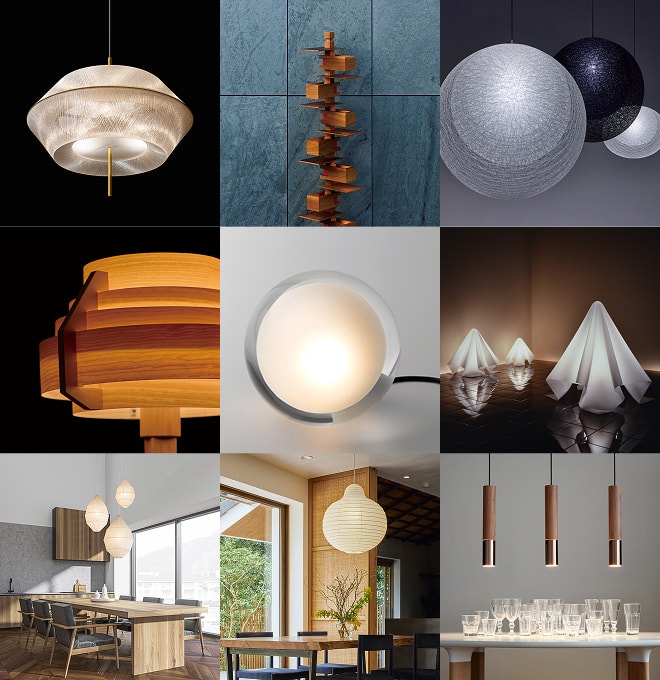 A selection of YAMAGIWA lighting products