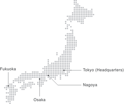 YAMAGIWA locations map in Japan