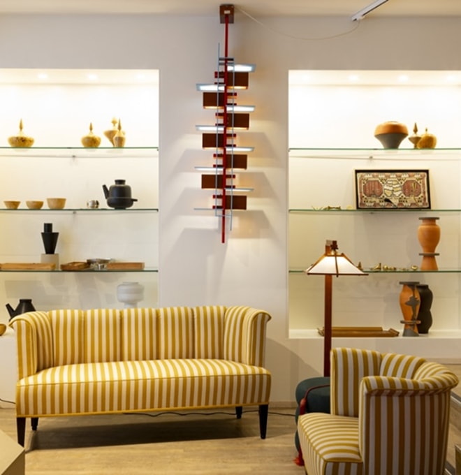 YAMAGIWA showroom interior with lighting on display