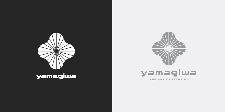 YAMAGIWA logo design from 1966 and revised logo from 2016